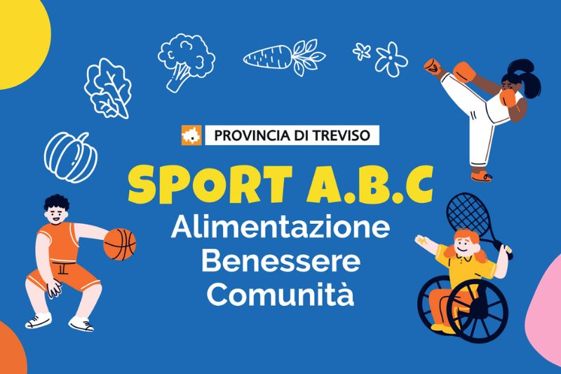 Grafica del progetto, che mostra verdura, sport e inclusione